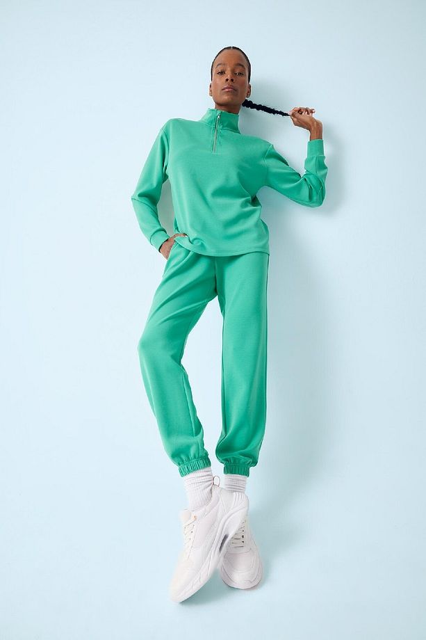 Fit Sporcu Jogger Ince Eşofman Altı Standart Fit Modal Çift Cepli Basic Düz B1794ax25sp - 2