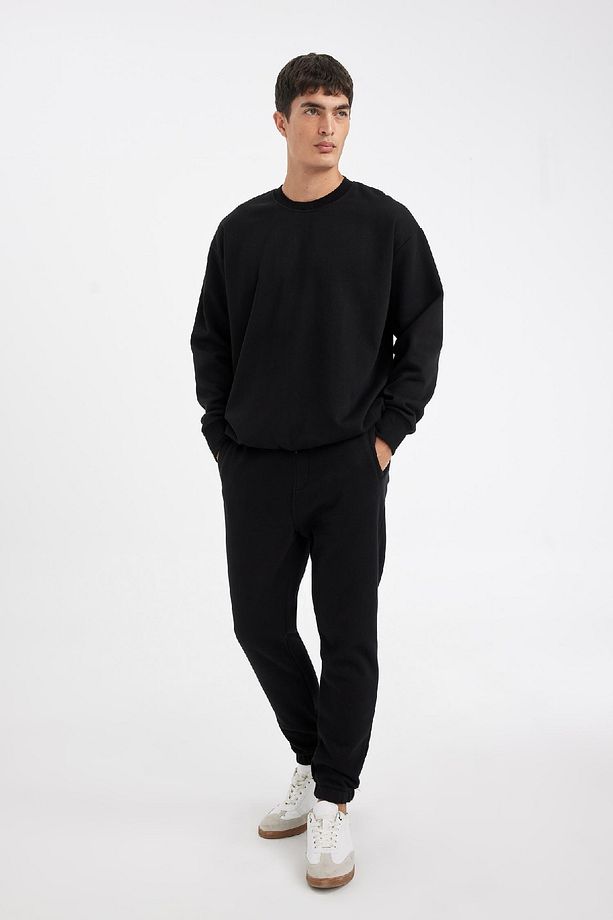 Jogger Eşofman Altı Standart Fit Basic Düz Beli Bağcıklı Lastikli Paça Cepli A6468ax24au - 5