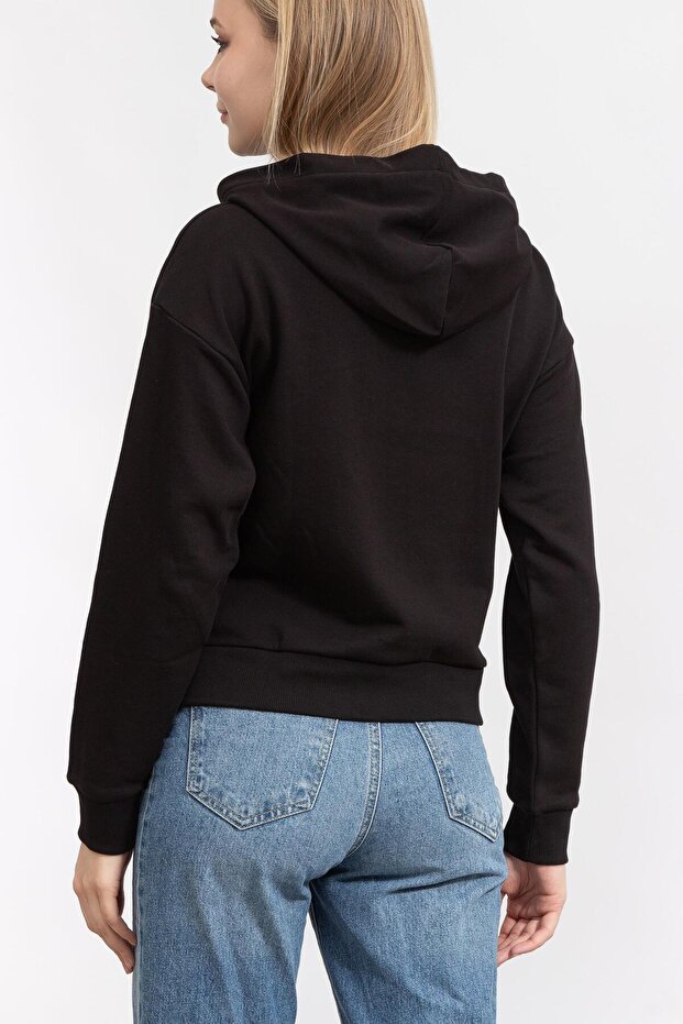 Kadın Kapüşonlu Sweatshirt - 3