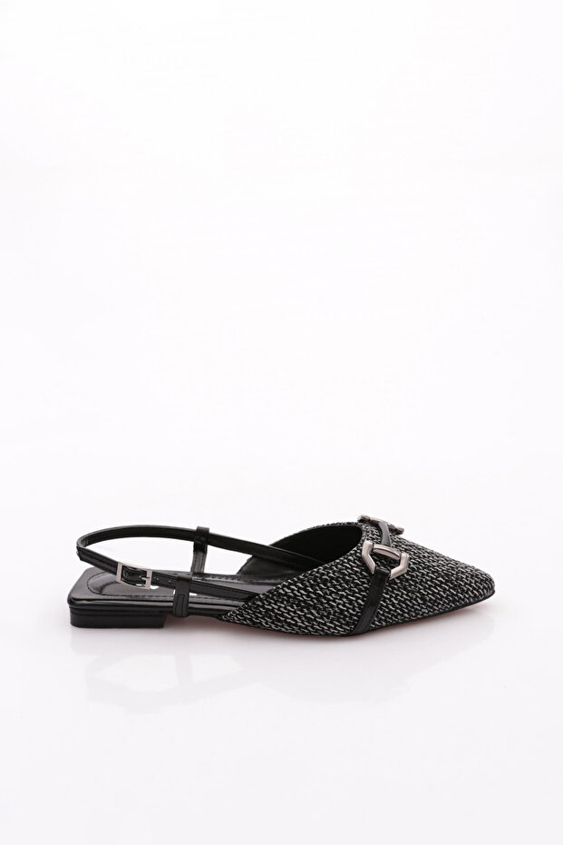6006 Women's Back-Tie Ballerinas with Metal Accessories