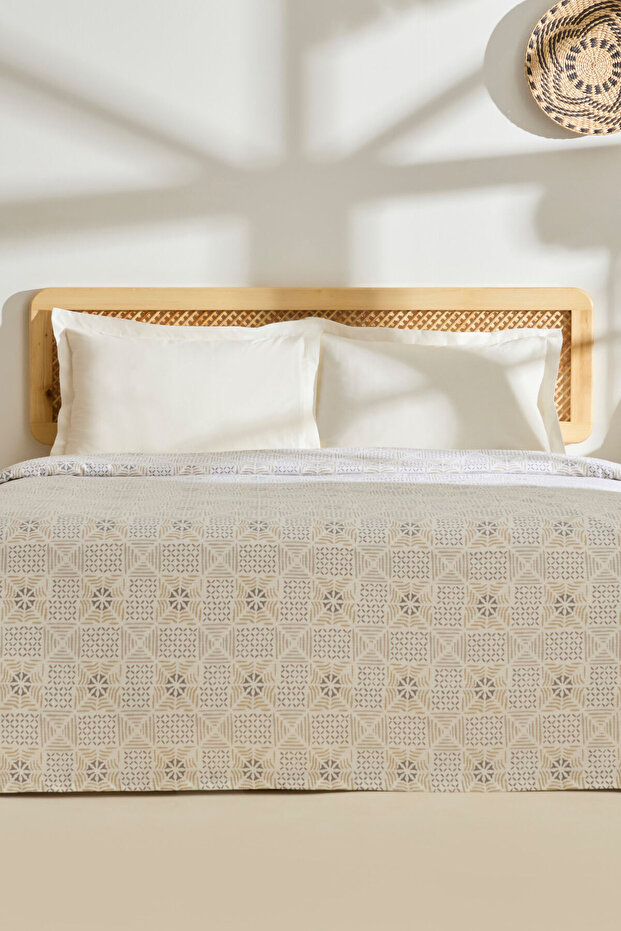 Asta %100 Pamuk Çift Kişilik Pike Gri - 8