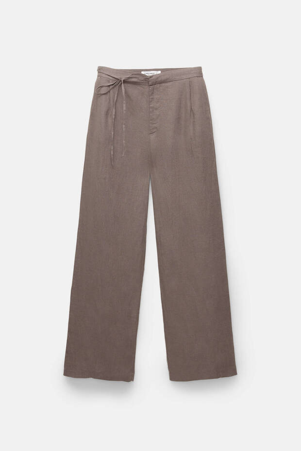 %100 keten pantolon - 6