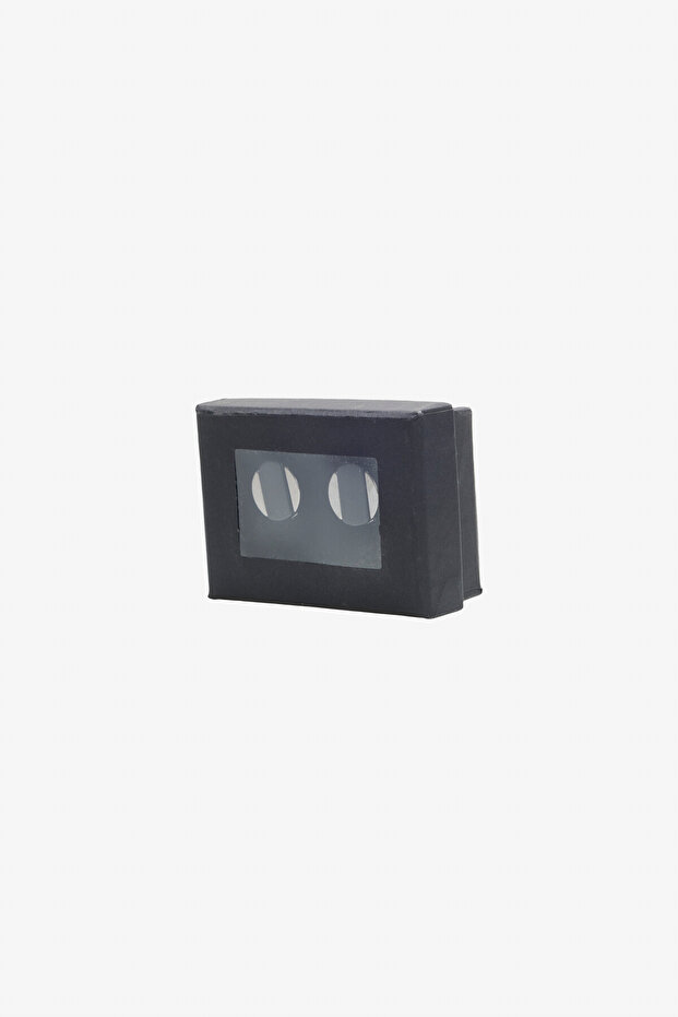 Erkek Siyah-Gri %100 Metal Kol Düğmesi - 3