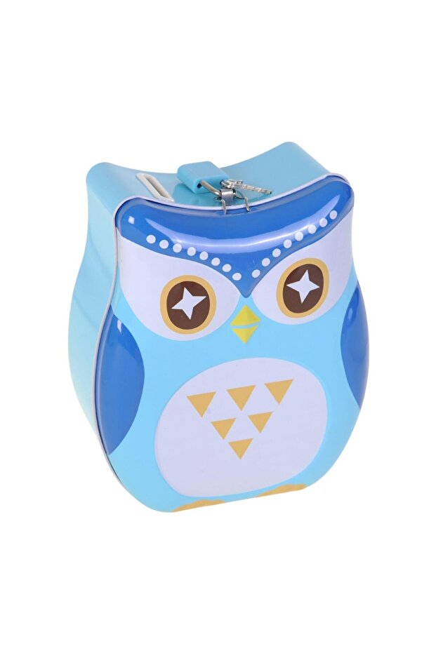 Owl Piggy Bank with Metal Lock