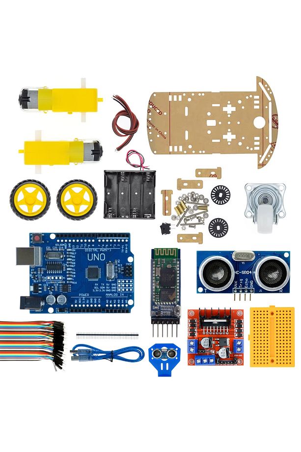 Arduino Temelli 2 Teker Robot Araba Kodlama Seti 2WD-BLE (Kutulu ve E-Kitaplı) - 4