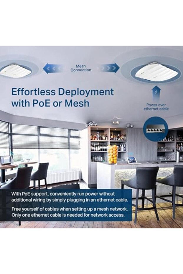 EAP225 AC1350 Wireless MU-MIMO Gigabit Ceiling Mount Access Point - 3