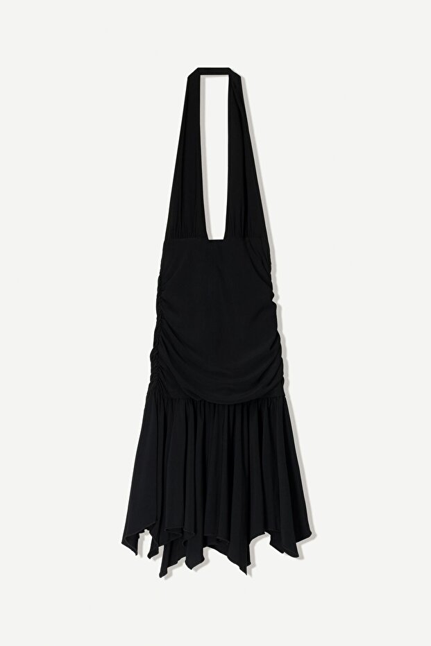 Fırfırlı mini elbise - 2