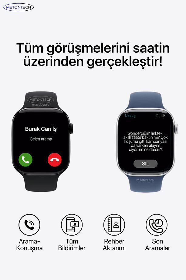 Watch HK10 Pro Max Amoled Akıllı Saat Tüm Akıllı Telefonlara Uyumlu Kordon Hediyeli - 3