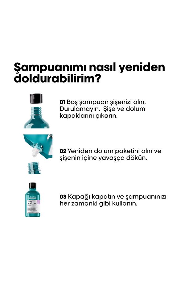 Scalp Advanced Hassas Saç Derisi için Profesyonel Refill Şampuan 500ml - 4