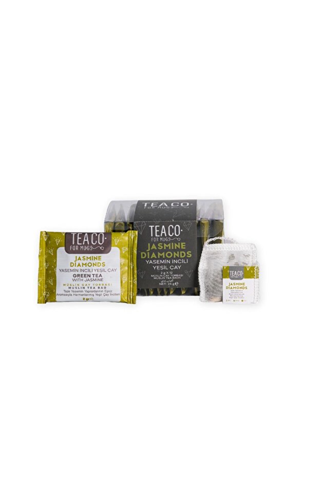 Jasmine Diamonds-yaseminli Yeşil Çay Müslin Çay Poşeti - 2