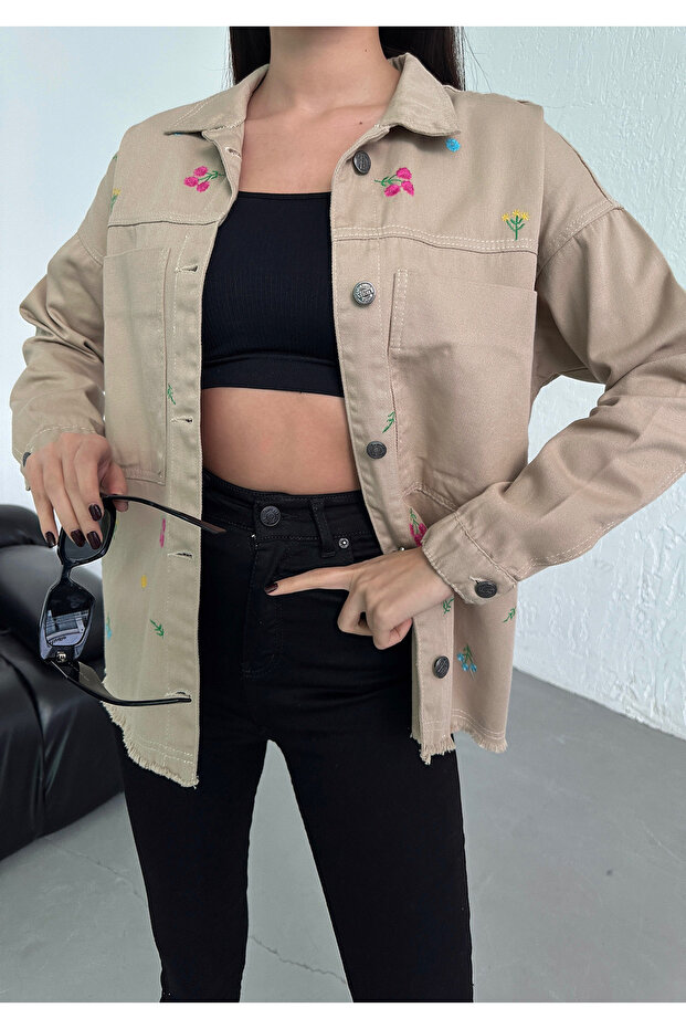 Kadın çeket nakış detaylı - 3