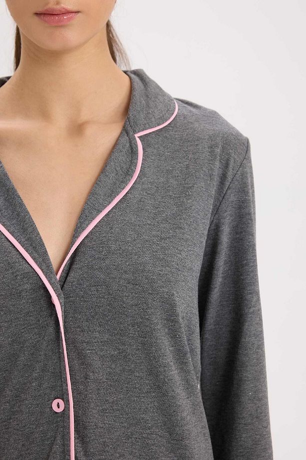 Pijama Takımı Regular Fit Uzun Kollu Üst Uzun Alt-fall In Love E2246axns - 7