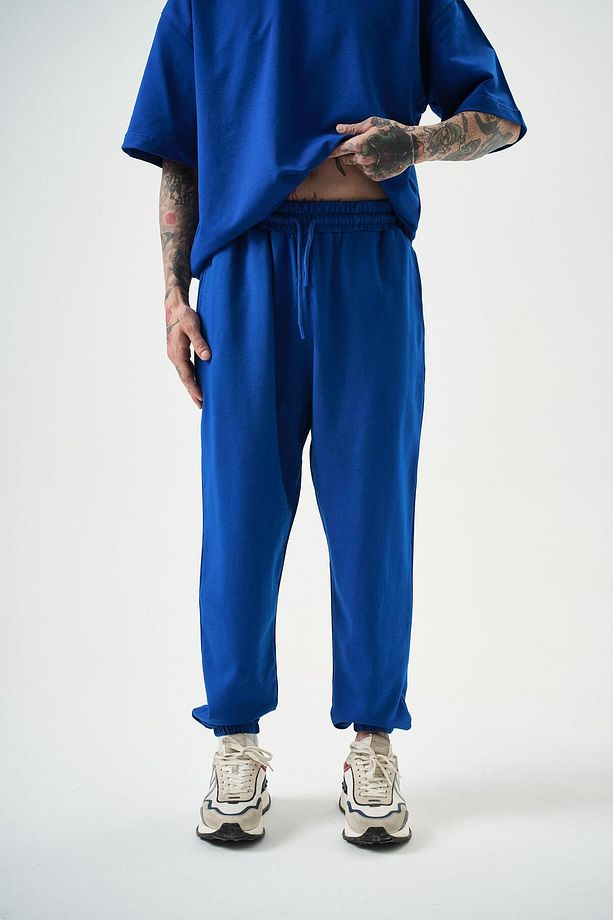 Erkek Basic Jogger Eşofman Altı Saks - 1