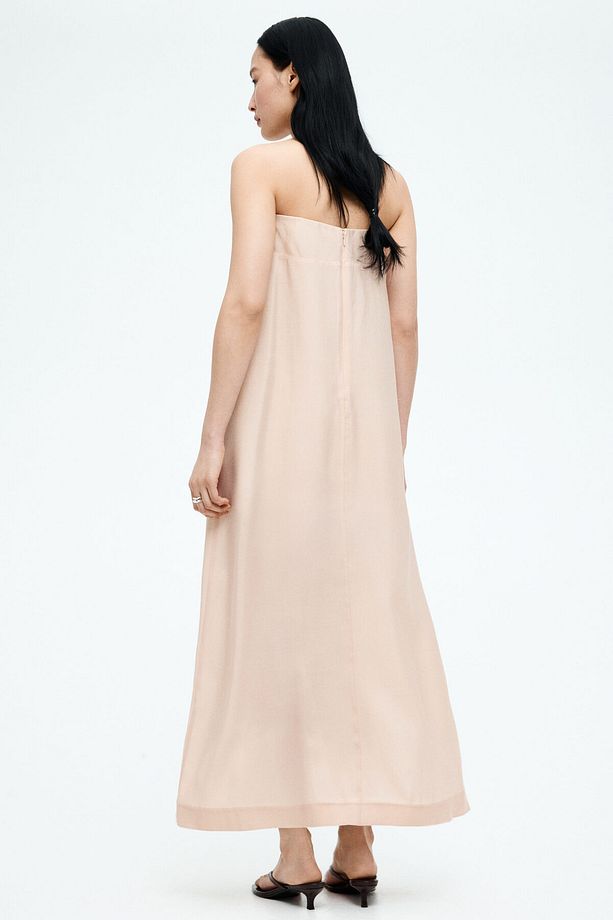 İşlemeli Bandeau Elbise - 6