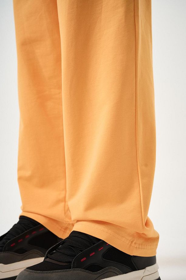 Erkek Basic Baggy Eşofman Altı Oranj - 7