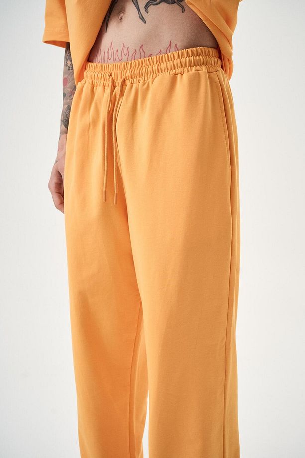 Erkek Basic Baggy Eşofman Altı Oranj - 6