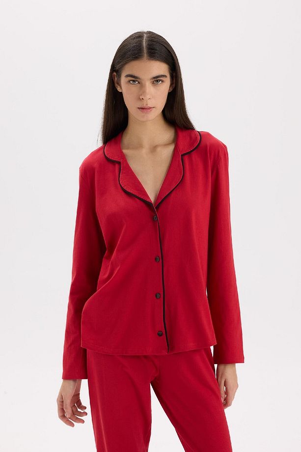 Pijama Takımı Regular Fit Uzun Kollu Üst Uzun Altı-fall In Love E2246axns - 3