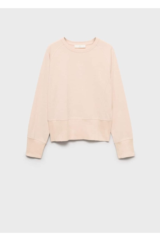 Yumuşak apreli pamuklu sweatshirt - 3