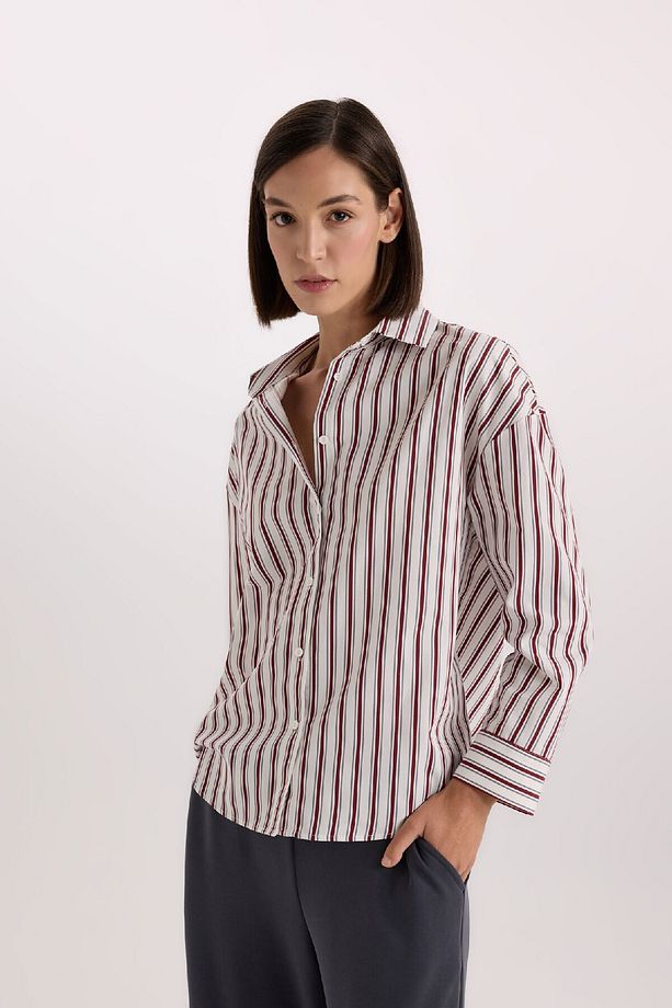 -fall In Love Regular Fit Pijama Yaka Poplin Üst E2351ax24wn - 3