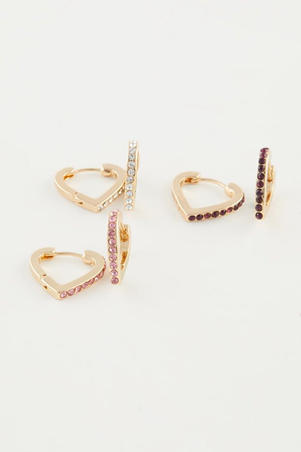 Kadın 6'lı Küpe E1463AXNS - 3