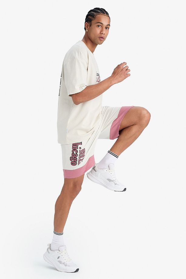 DeFactoFit NBA Chicago Bulls Standart Fit Kısa Paça Şort E2189AX25SM - 1
