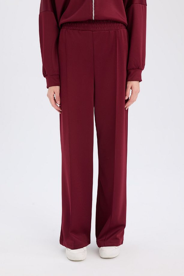 Wide Leg Geniş Bol Paça Eşofman Altı Basic Düz Beli Lastikli Bağcıklı E3953ax24wn - 4
