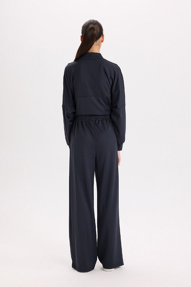 Wide Leg Geniş Bol Paça Eşofman Altı Basic Düz Beli Lastikli Bağcıklı E3953ax24wn - 5