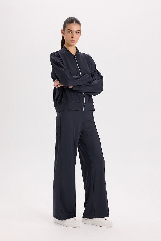 Wide Leg Geniş Bol Paça Eşofman Altı Basic Düz Beli Lastikli Bağcıklı E3953ax24wn - 2