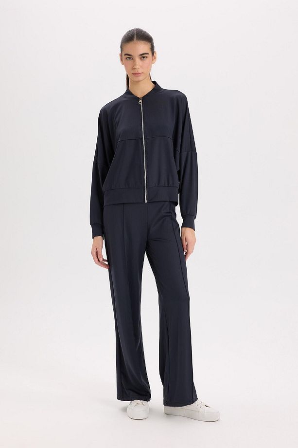 Wide Leg Geniş Bol Paça Eşofman Altı Basic Düz Beli Lastikli Bağcıklı E3953ax24wn - 3