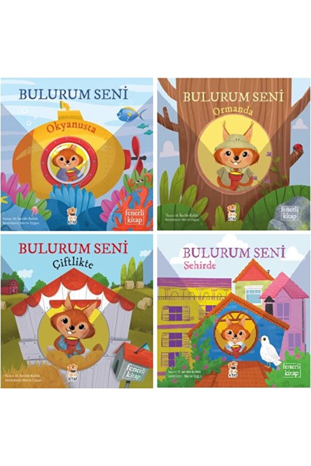 Fenerli Kitap 4 Lü Set Bulurum Seni - Çiftlikte - Ormanda - Okyanusta - Şehirde