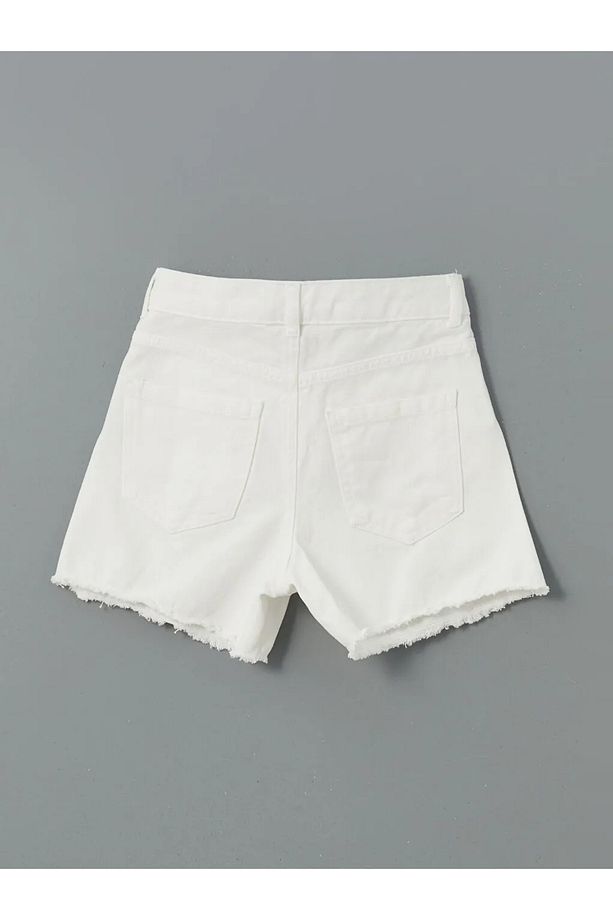 LCW Kids Beli Ayarlanabilir Lastikli Kız Çocuk Jean Şort - 2