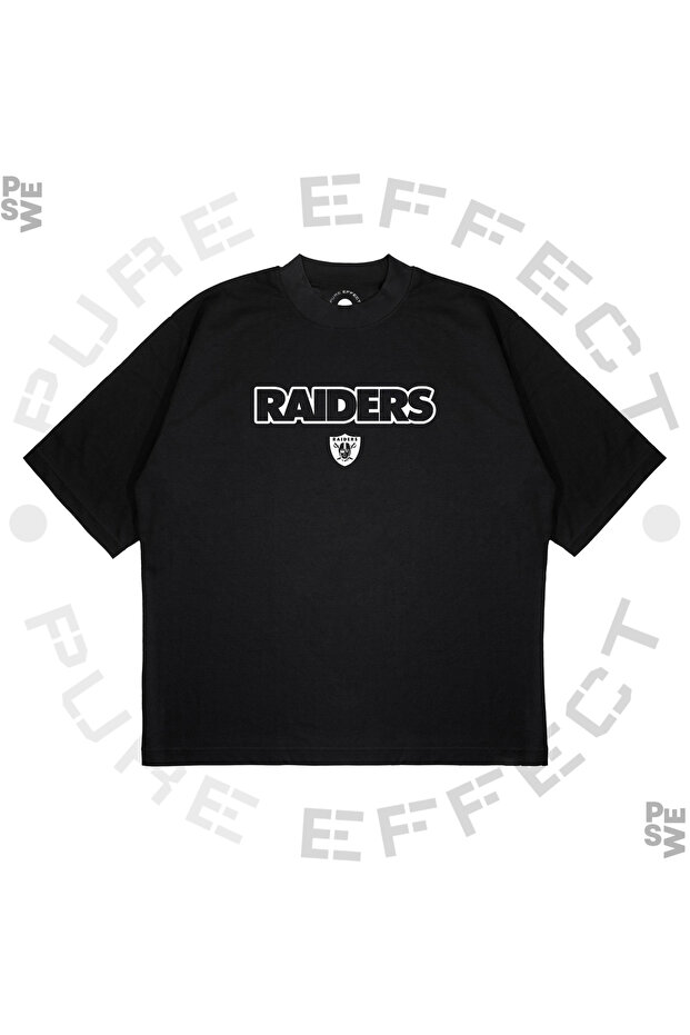 Unisex Oversize Raider Logo Printed Boxy Fit Thick Fabric T-Shirt