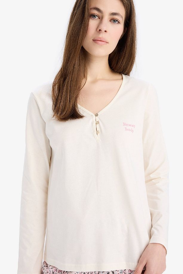 Pijama Takımı Uzun Kollu Üst Desenli Uzun Altı-fall In Love E0856ax25sp - 4