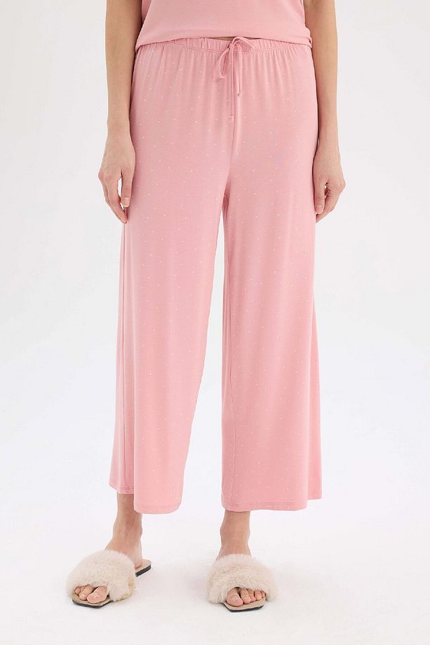 Pijama Takımı Kısa Kollu Üst Esnek Belli Geniş Paça Alt-fall In Love D8454ax25sp - 6