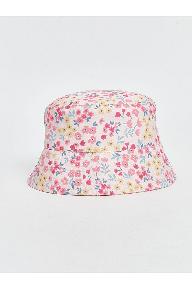 LCW baby Çiçek Desenli Kız Bebek Bucket Şapka - 1