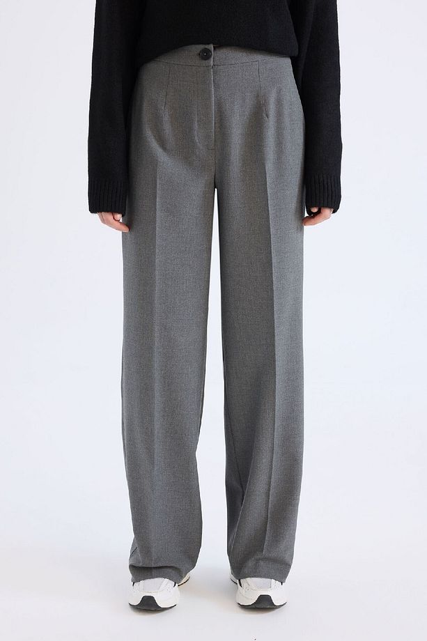 Standart Boy Kumaş Pantolon Wide Leg Geniş Bol Paça Basic Düz Yüksek Bel C6402ax25sp - 4