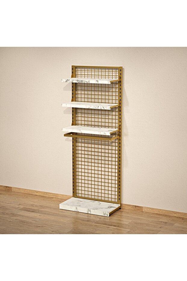 GİYİNME ODASI RAF SİSTEMİ,LÜX TELLİ ASKILIK SİSTEMİ, MAĞAZA RAF SİSTEMİ,BUTİK RAF SİSTEMİ 100*H220 - 4