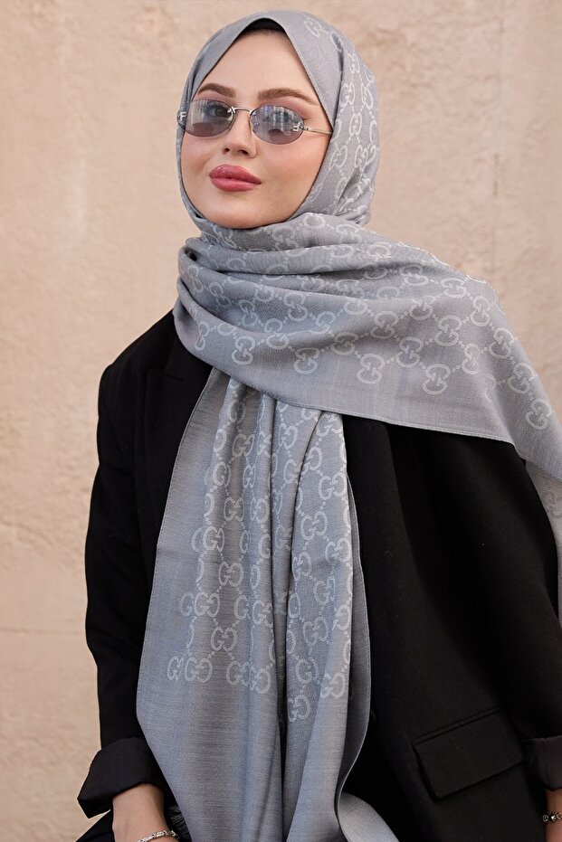 G Desen Yün İpek Şal - 1