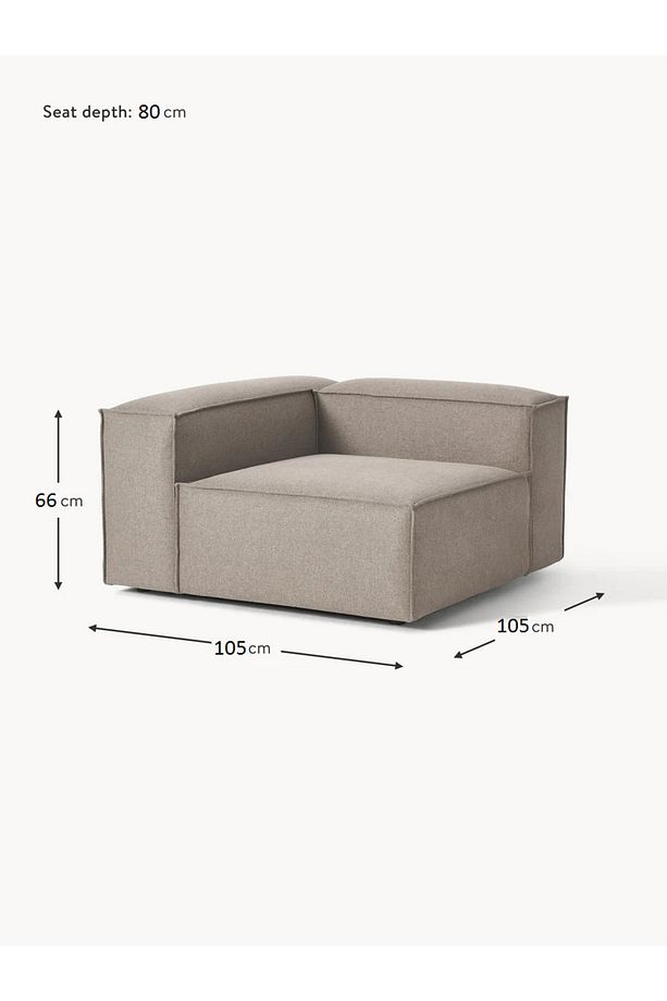 Most Mollis Köşe Modül Berjer Silinebilir 10 Kahverengi Keten Kumaş Yumuşak Sünger (EVİNİZE TESLİM) - 7