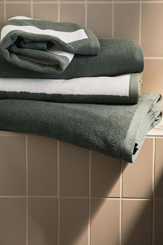 Cotton terry bath sheet