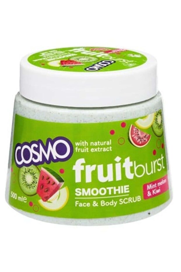 Face and Body Scrub with Mint, Watermelon & Kiwi - 500ml