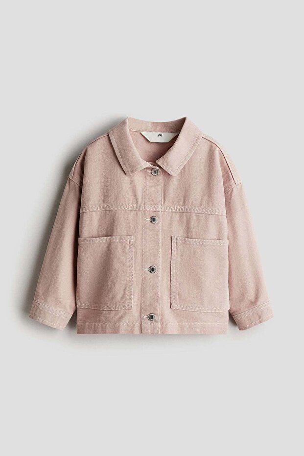 Oversized cotton twill jacket