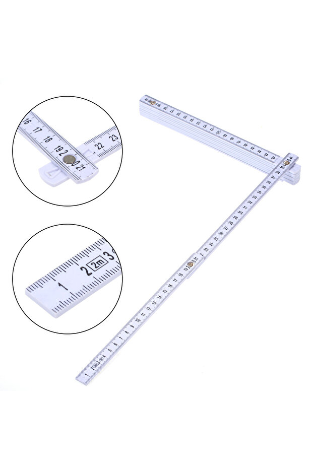 2m 2M Slide Ten-Parts Fold Up Rulers Folding Versatile Inside Carpenter's Education Meter Lightweig - 2