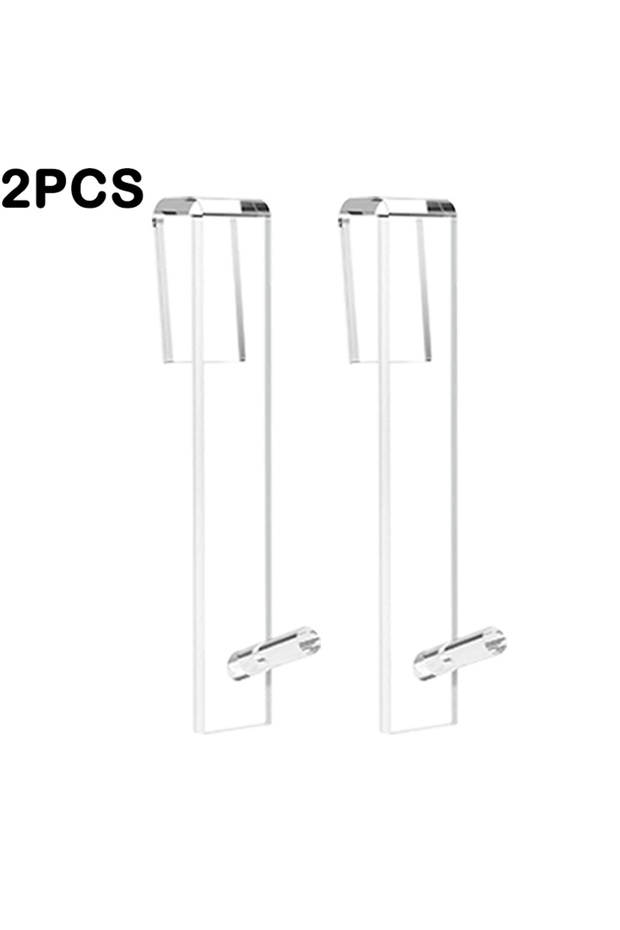 2pcs Acrylic Bathroom Shower Door Hook Over Glass Door Shower Towel Rack Punch-Free Bathroom Bathrob