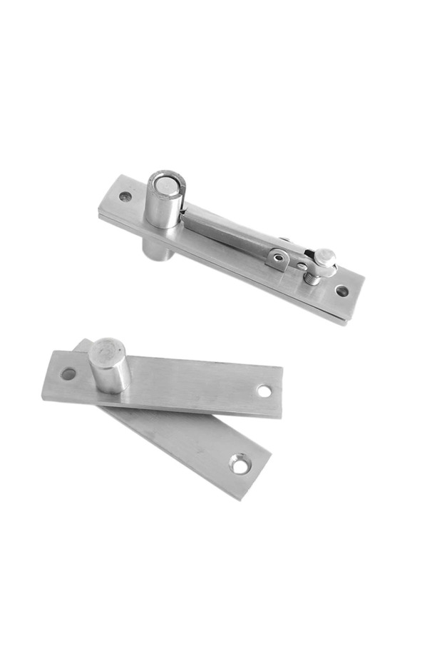 Silver Stainless Steel Pivot Heavy Duty 90 360-degree Rotating Shaft Wooden Door Hinge Shaft Murphy