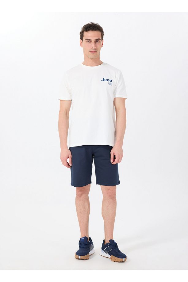 Lacivert Erkek Basic Düz Sweat Şort J5SM-SHT7252 - 2