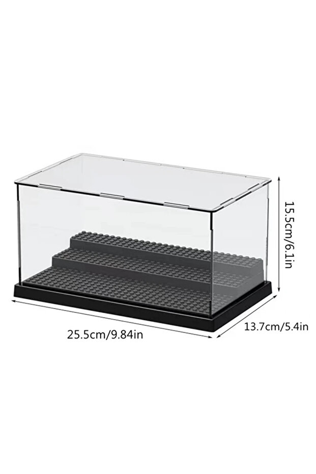 Display Box Acrylic Transparent Display Box Building Blocks Model Assemble Dust Cover Figures Toys P - 1