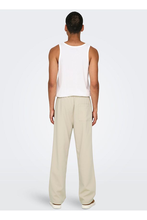 Normal Bel Boru Paça Ekru Erkek Pantolon ONSWILL 0292 LOOSE STRING PANT NOOS - 4
