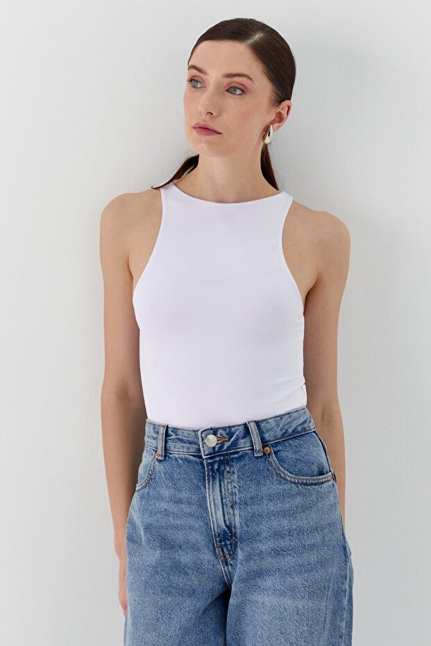 Snap button blouse white - 2