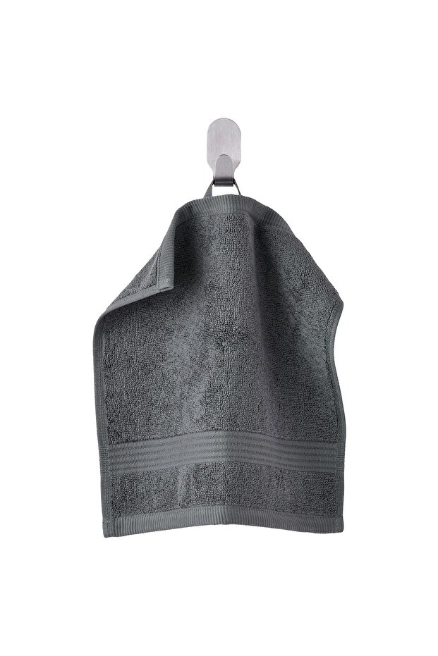 FREDRIKSJÖN 30x30 cm Dark Grey Washcloth, 100% Cotton, 650 g/m² - IKEA